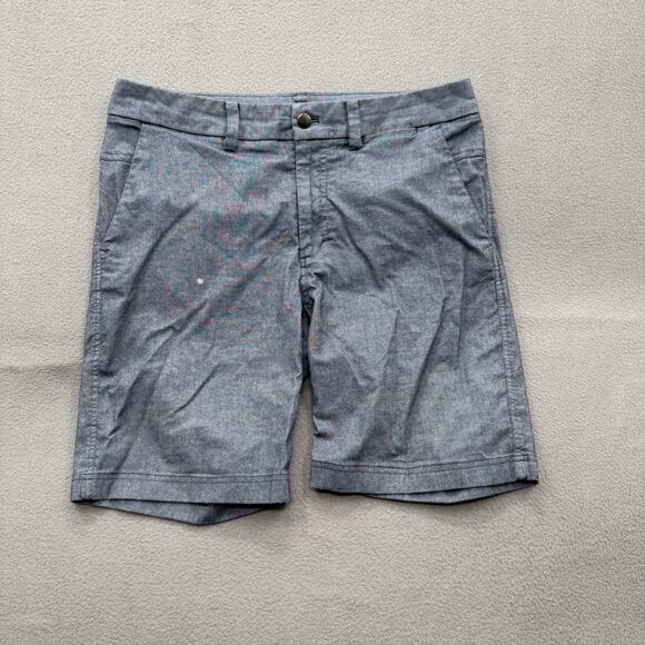 Lululemon Shorts Mens 32 Blue Chino Athleisure Relaxed Fit Cotton Blend Preppy - Picture 1 of 8